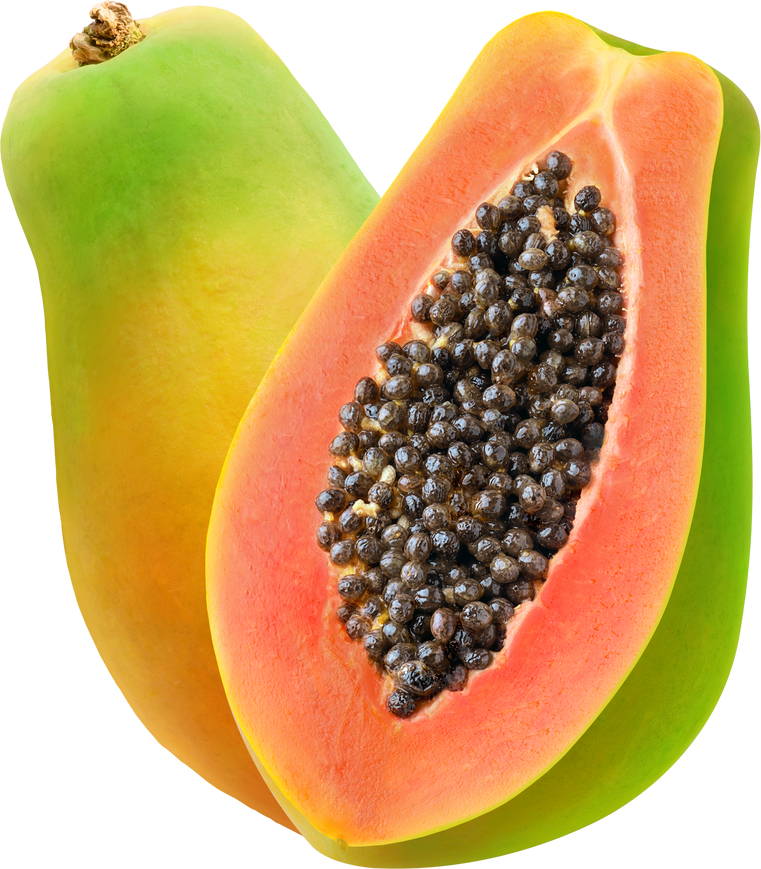 Fresh Papaya Fruit Cutout